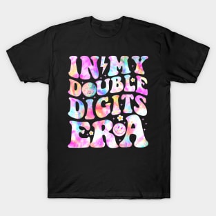 In My Double Digits Era 10th Birthday Version Tie Dye Groovy T-Shirt